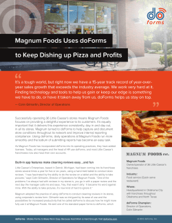 Magnum Foods Uses doForms to Keep Dishing up Pizza and Profits