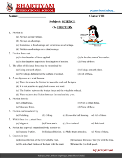 friction w.s-03 - Bhartiyam International School