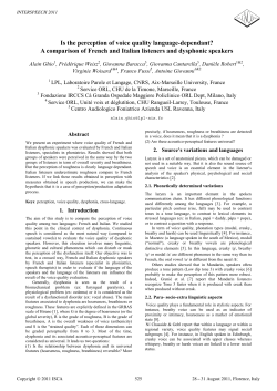 Is the Perception of Voice Quality Language