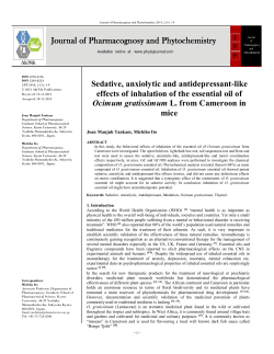 Sedative, anxiolytic and antidepressant