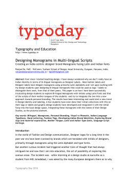 Designing Monograms in Multi-lingual Scripts