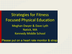 Strategies for Fitness Focused Physical Education PPT
