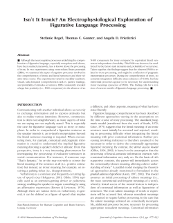 Isnʼt It Ironic? An Electrophysiological Exploration of Figurative