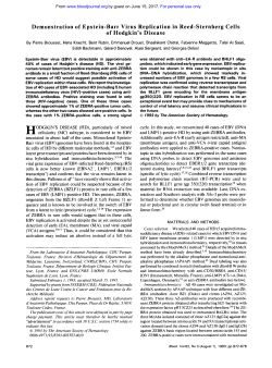 Demonstration of Epstein-Barr Virus Replication in