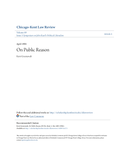 On Public Reason - Scholarly Commons @ IIT Chicago