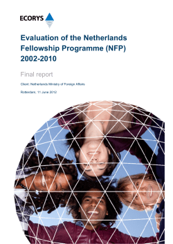 Evaluation of the Netherlands Fellowship Programme (NFP) 2002