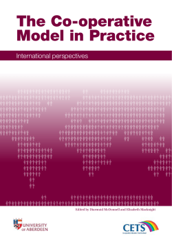 The Co-operative Model in Practice - Community