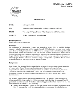 Review Legislative Program Update