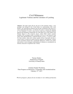 Civil Whiteness - Penn Arts and Sciences
