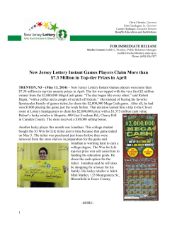 New Jersey Lottery Instant Games Players