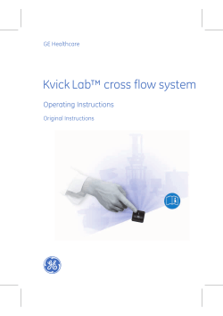 KvickLab&trade; cross flow system - GE Healthcare Life Sciences
