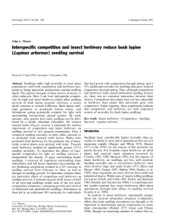 Interspecific competition and insect herbivory reduce bush lupine