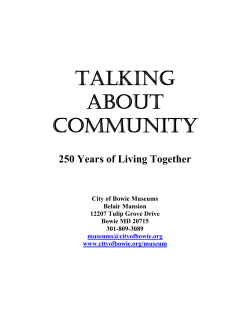 talking about community