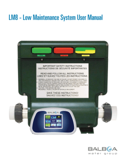 LM8 - Low Maintenance System User Manual