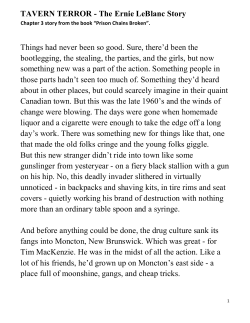 TAVERN TERROR - The Ernie LeBlanc Story