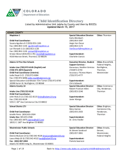 Child Identification Directory