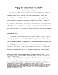 Administrative Responses to Probation Violations