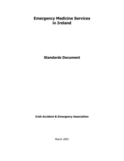 Emergency Medicine Services in Ireland