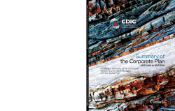 Summary of the Corporate Plan