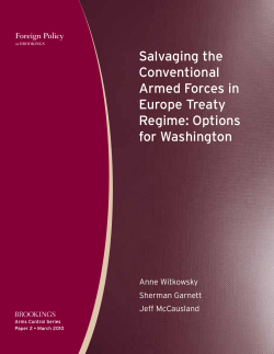 Salvaging the Conventional Armed Forces in Europe Treaty Regime