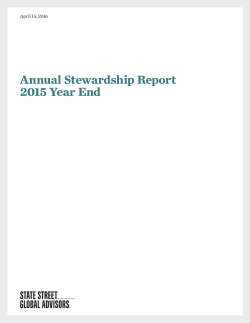 2015 SSGA Annual Stewardship Report