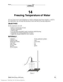 Freezing Temperature of Water