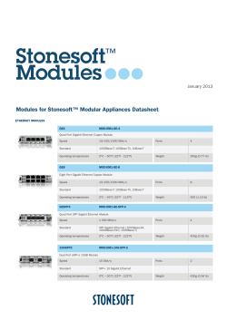 Modules Datasheet - Stonesoft Security