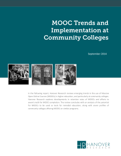 MOOC Trends and Implementation at Community Colleges