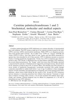 Carnitine palmitoyltransferases 1 and 2: biochemical