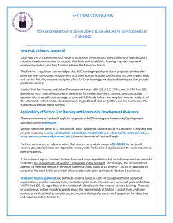 ANNUAL SECTION 3 SUMMARY REPORTING