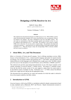 Designing a GFSK Receiver in Arx