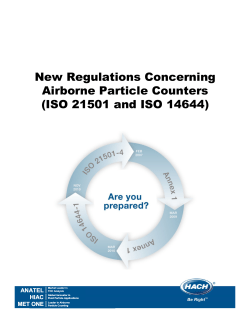 New Regulations Concerning Airborne Particle Counters