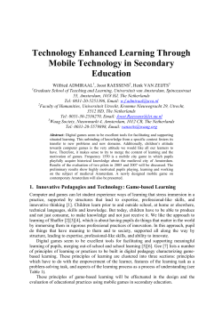 Technology enhanced learning through mobile technology in