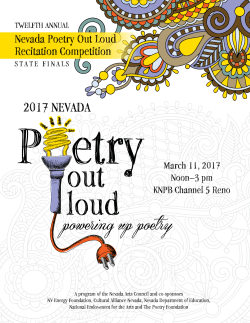 Nevada Poetry Out Loud Recitation Competition