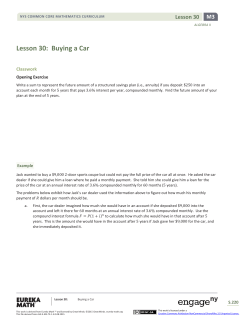 Algebra II Module 3, Topic E, Lesson 30: Student Version