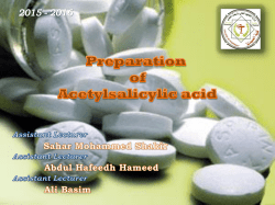 Preparation of Aspirin.