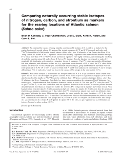 Comparing naturally occurring stable isotopes of nitrogen, carbon