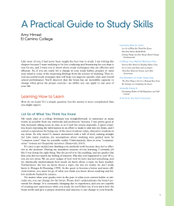 A Practical Guide to Study Skills
