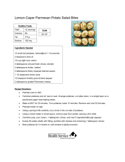 Lemon-Caper Parmesan Potato Salad Bites