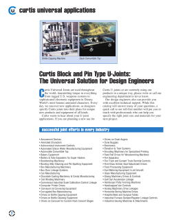 Curtis Block and Pin Type U-Joints: The Universal Solution for