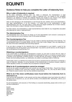 Guidance Notes to help you complete the Letter of