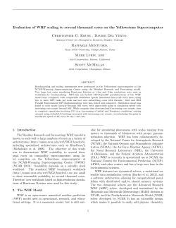 Evaluation of WRF scaling to several thousand cores on