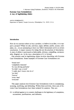 Extreme case formulations: A way of legitimizing