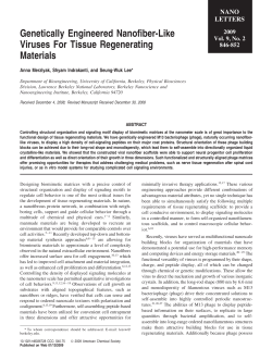 Genetically Engineered Nanofiber