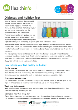Diabetes and holiday feet