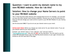 Question: I want to point my domain name to my new RE/MAX