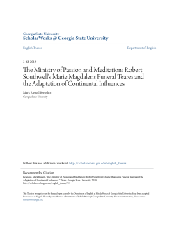 The Ministry of Passion and Meditation