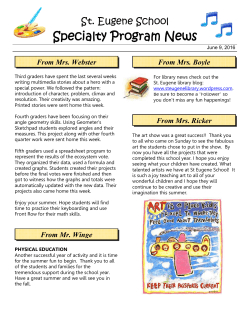 Specialty News - St. Eugene School