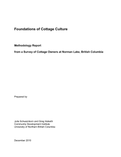 Foundations of Cottage Culture – Norman Lake, British Columbia