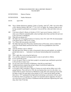 Maurice Paulson INTERVIEWER